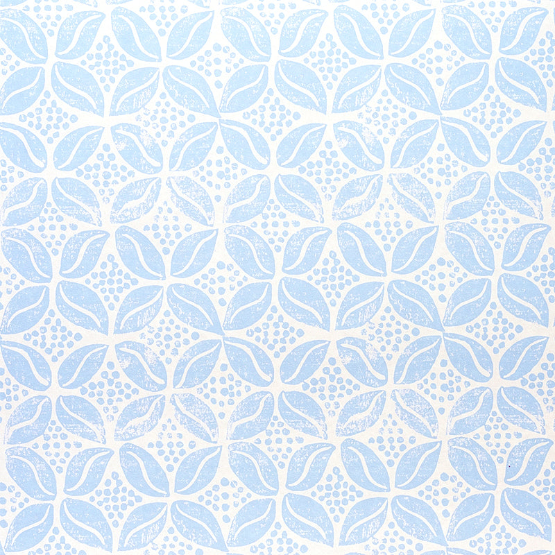 Coffee Bean wallpaper in sky color - pattern number 5011141 - by Schumacher in the Molly Mahon Prints collection