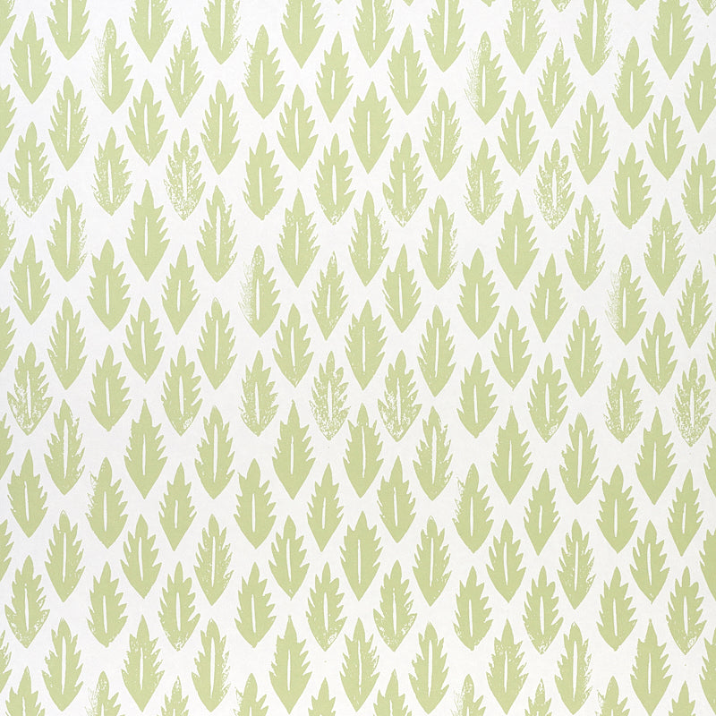 Leaf fabric in grass green color - pattern number 5011150 - by Schumacher in the Molly Mahon Prints collection