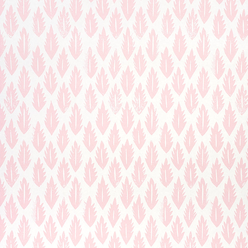 Leaf fabric in pink color - pattern number 5011151 - by Schumacher in the Molly Mahon Prints collection