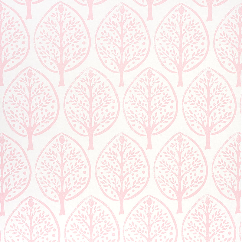 Tree fabric in pink color - pattern number 5011181 - by Schumacher in the Molly Mahon Prints collection