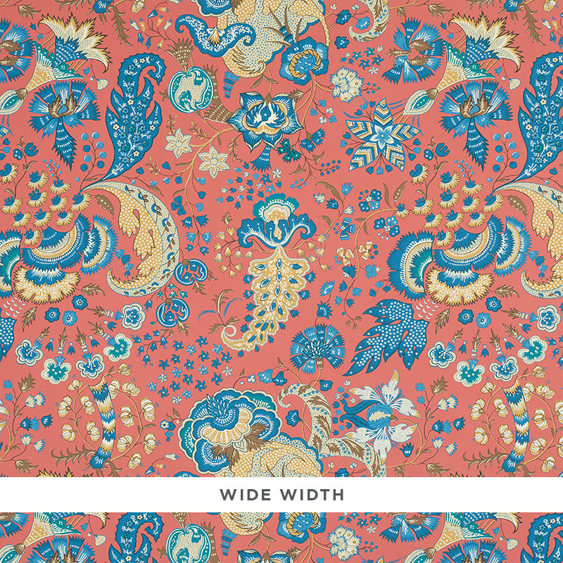 Majorelle wallpaper in red color - pattern number 5011351 - by Schumacher in the Rive Gauche collection