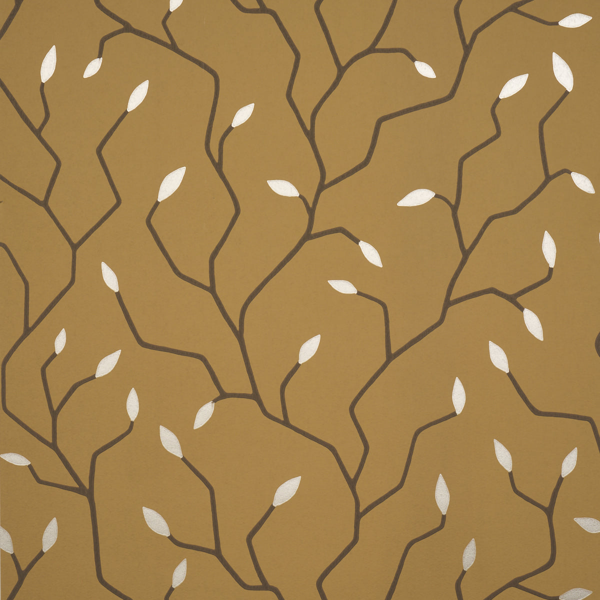 Cymbeline Wallpaper in gold color - pattern number 5011383 - by Schumacher in the Rhythm In Motion collection