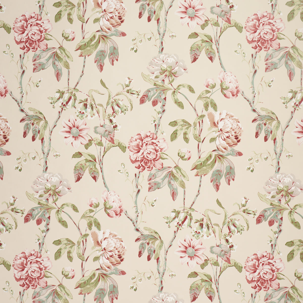 Daydream Wallpaper in pink color - pattern number 5011404 - by Schumacher in the Perennial Favorites collection