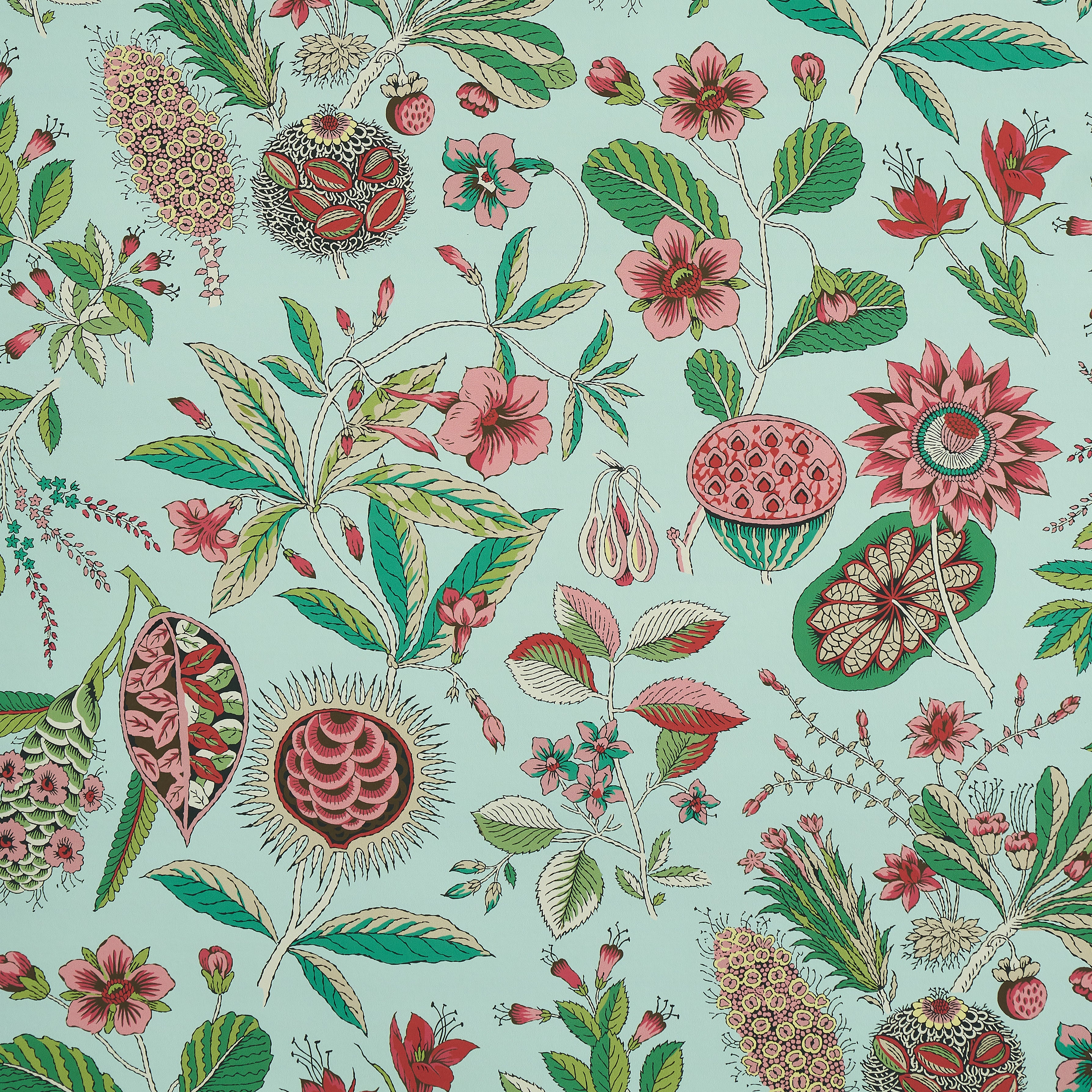 Roca Redonda fabric in mineral and pink color - pattern number 5011621 - by Schumacher in the Perennial Favorites collection