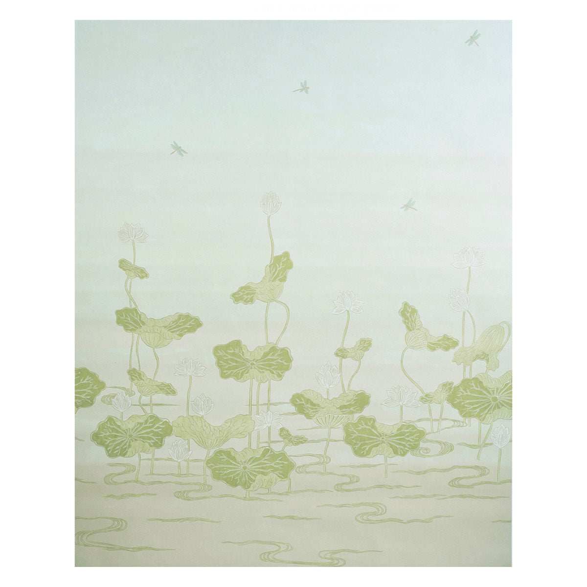 Kireina Lotus Panel Set fabric in white ivory color - pattern number 5011691 - by Schumacher in the Perennial Favorites collection