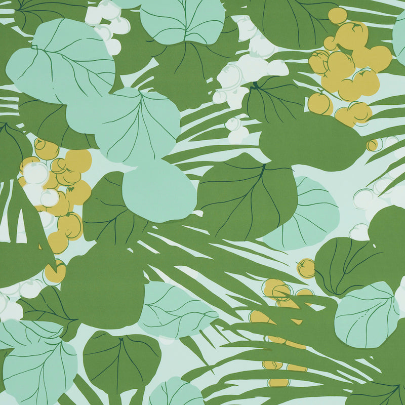 Sea Grapes fabric in palm color - pattern number 5011730 - by Schumacher in the Perennial Favorites collection