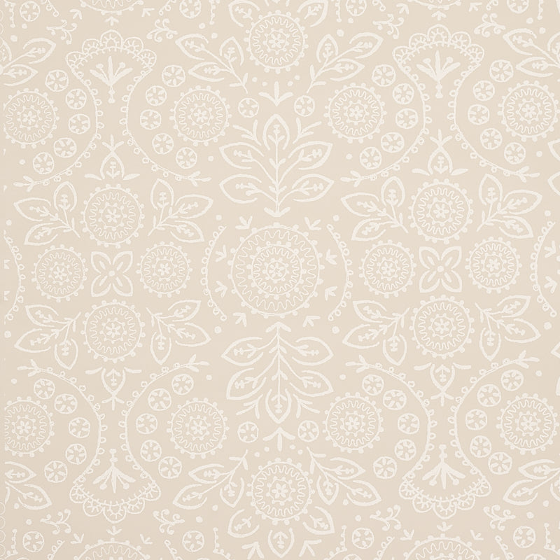 Tiana wallpaper in natural color - pattern number 5011841 - by Schumacher in the Bohemia collection