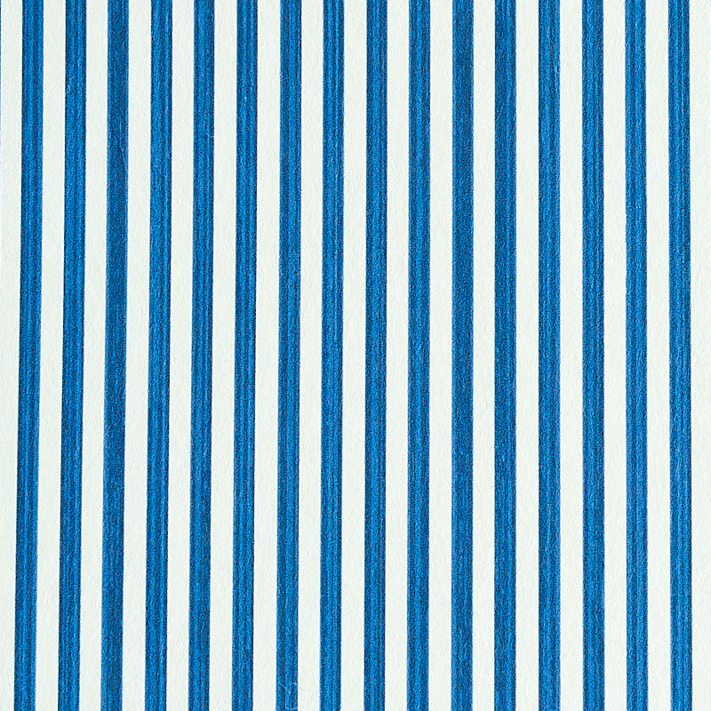 Edwin Stripe Narrow wallpaper in navy color - pattern number 5011867 - by Schumacher in the Stripe Wallcovering Collection collection
