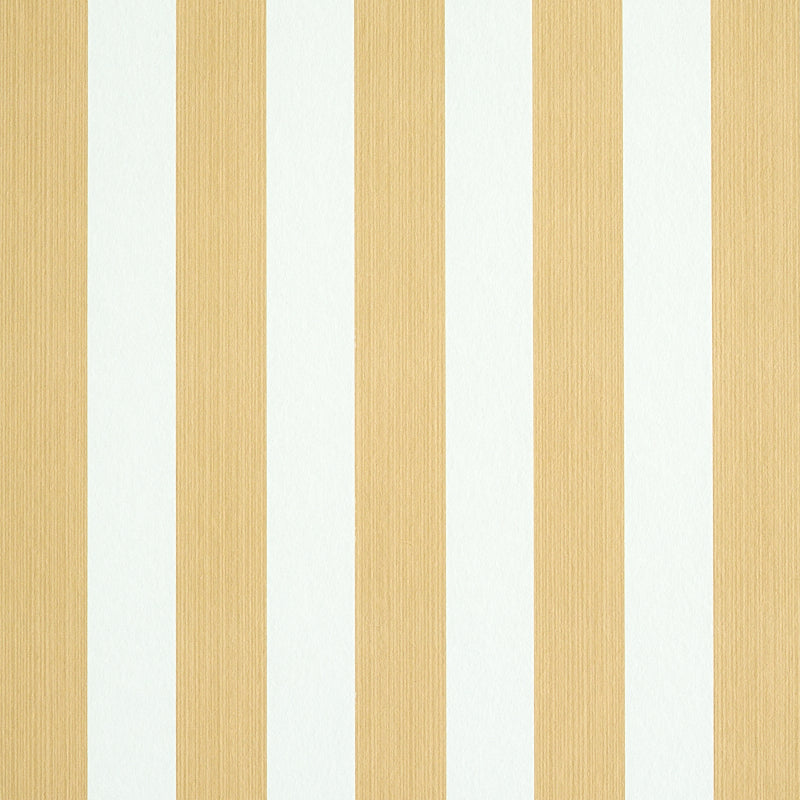 Edwin Stripe Medium wallpaper in wheat color - pattern number 5011892 - by Schumacher in the Stripe Wallcovering Collection collection