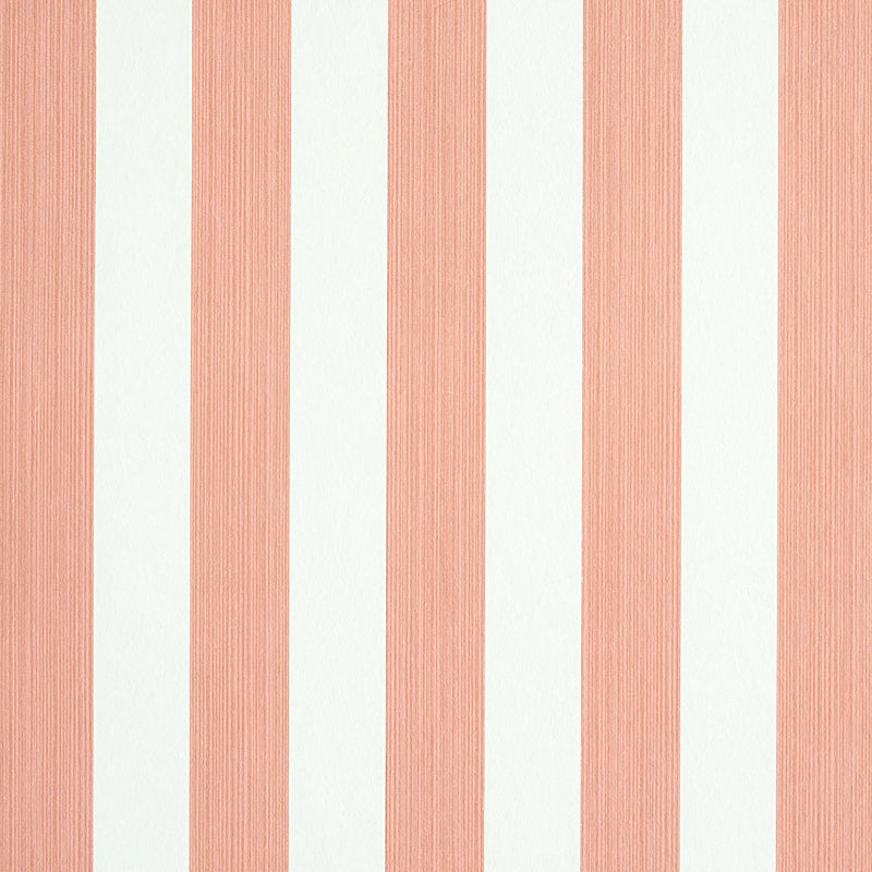 Edwin Stripe Medium wallpaper in pink color - pattern number 5011895 - by Schumacher in the Stripe Wallcovering Collection collection
