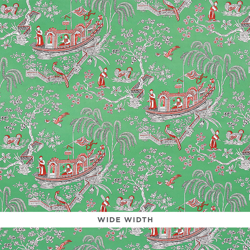 Matsudana fabric in jade color - pattern number 5011990 - by Schumacher in the Schumacher Classics collection