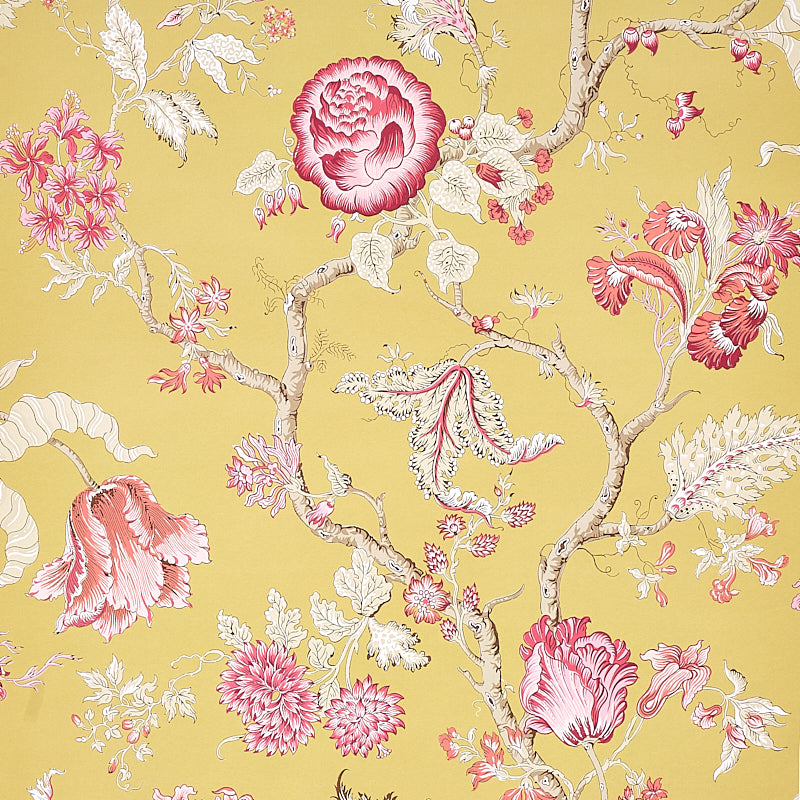 Josephine fabric in ochre color - pattern number 5012011 - by Schumacher in the Schumacher Classics collection