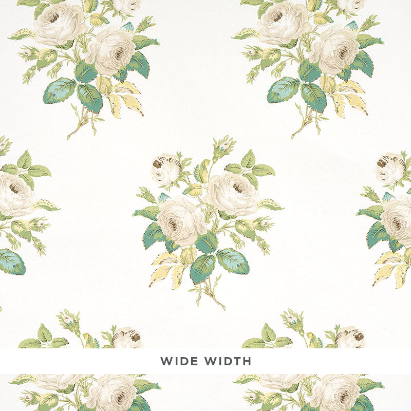 Loudon Rose fabric in ivory color - pattern number 5012030 - by Schumacher in the Schumacher Classics collection