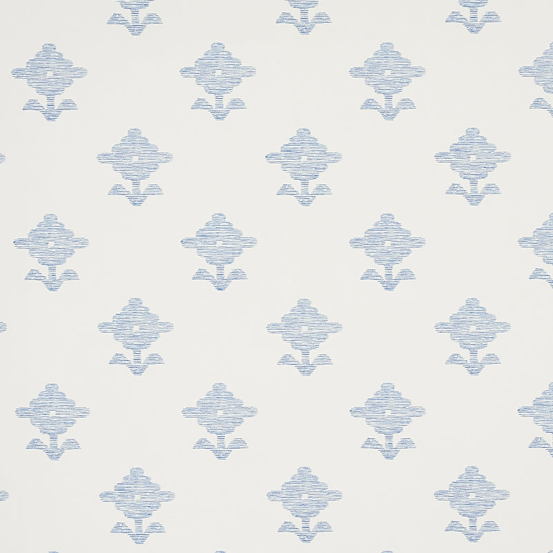 Rubia fabric in blue color - pattern number 5012220 - by Schumacher in the East Meets West collection