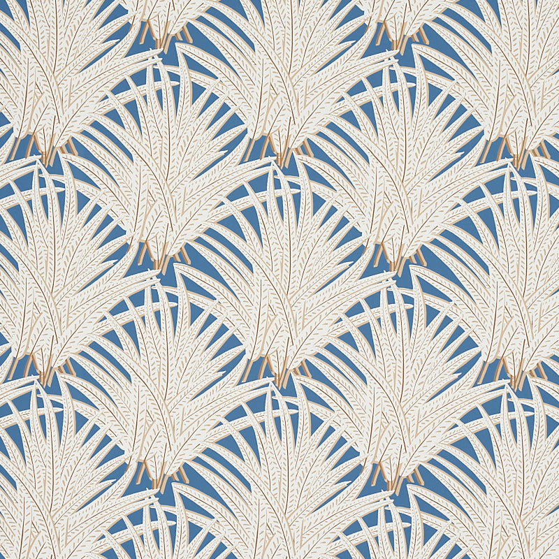 Zenada wallpaper in blue color - pattern number 5012242 - by Schumacher in the Copacabana collection