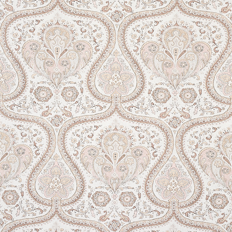 Paisley Court fabric in sand color - pattern number 5012272 - by Schumacher in the East Meets West collection