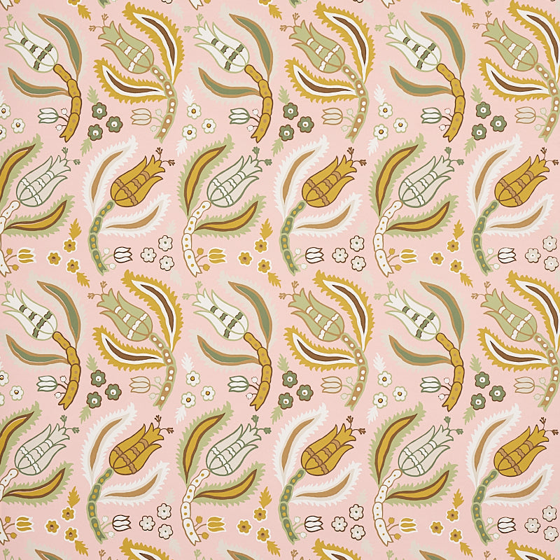 Malabar Vine fabric in blush color - pattern number 5012342 - by Schumacher in the East Meets West collection
