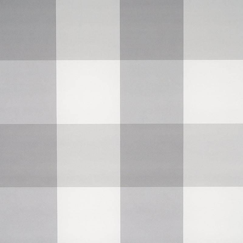 Willa Check Large wallpaper in grey color - pattern number 5012357 - by Schumacher in the Plaid Wallcoverings collection