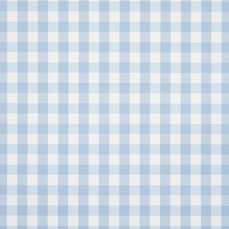 Willa Check Small wallpaper in chambray color - pattern number 5012360 - by Schumacher in the Plaid Wallcoverings collection