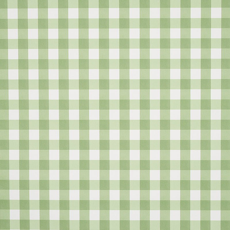 Willa Check Small wallpaper in leaf color - pattern number 5012362 - by Schumacher in the Plaid Wallcoverings collection
