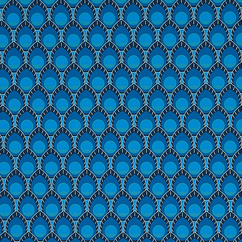 Dawnridge fabric in peacock color - pattern number 5012521 - by Schumacher in the Cristina Buckley collection