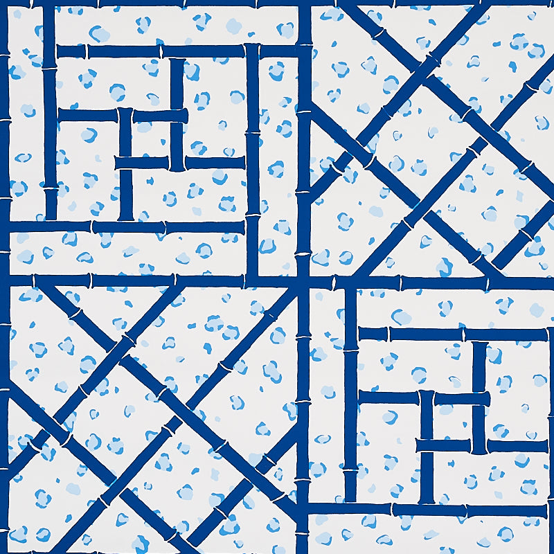Fancy Beast fabric in indigo color - pattern number 5012561 - by Schumacher in the Cristina Buckley collection