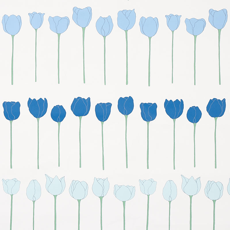 Edie fabric in blue parrot color - pattern number 5012582 - by Schumacher in the Cristina Buckley collection