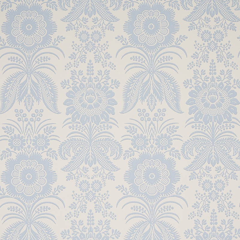 Greta wallpaper in ivory color - pattern number 5012720 - by Schumacher in the New Traditional collection
