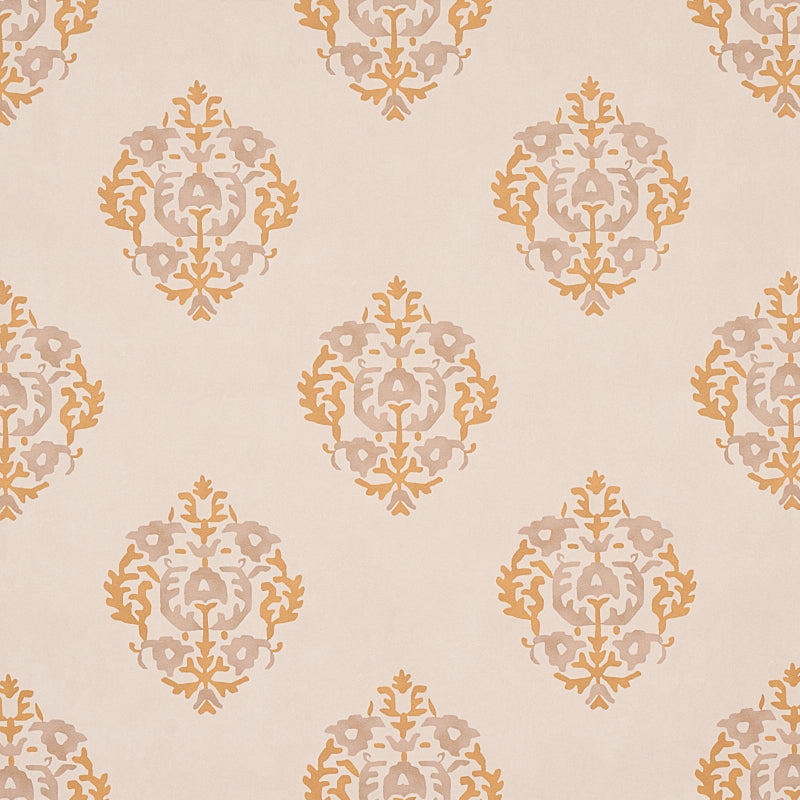 Constantine wallpaper in natural and ocher color - pattern number 5012880 - by Schumacher in the Cabana collection