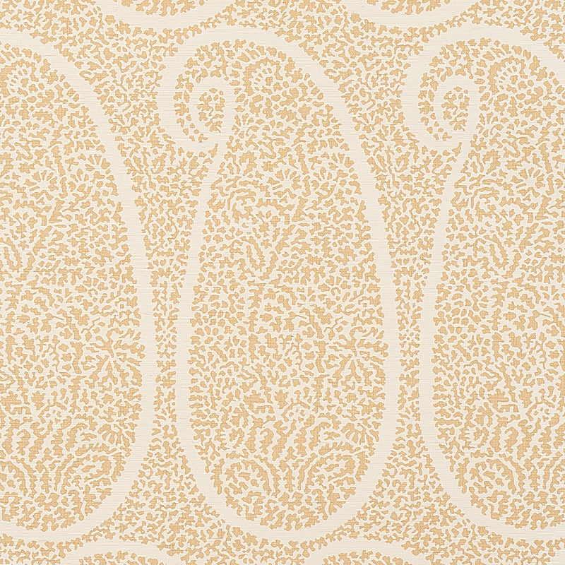 Ambala Paisley Sisal wallpaper in straw color - pattern number 5013033 - by Schumacher in the Printed Grasscloths collection