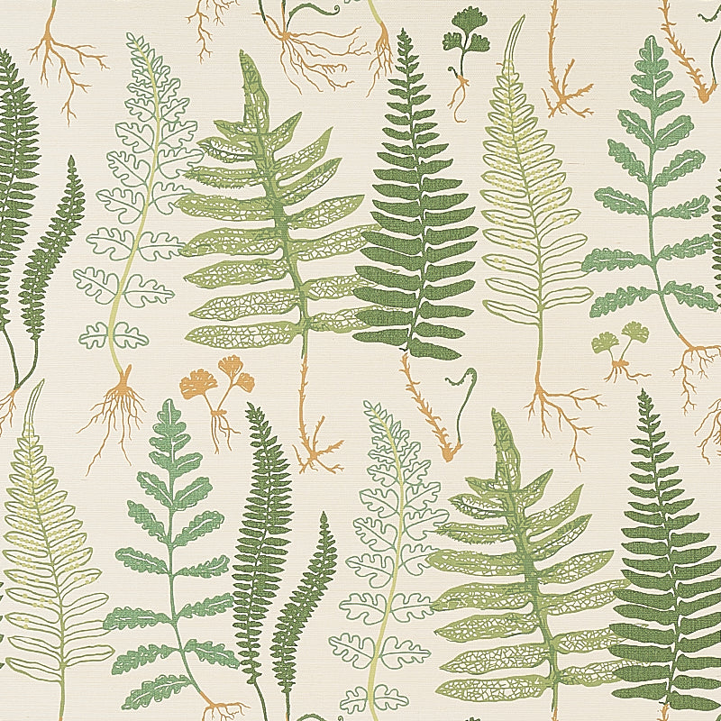 Halcott Sisal wallpaper in forest color - pattern number 5013060 - by Schumacher in the Printed Grasscloths collection