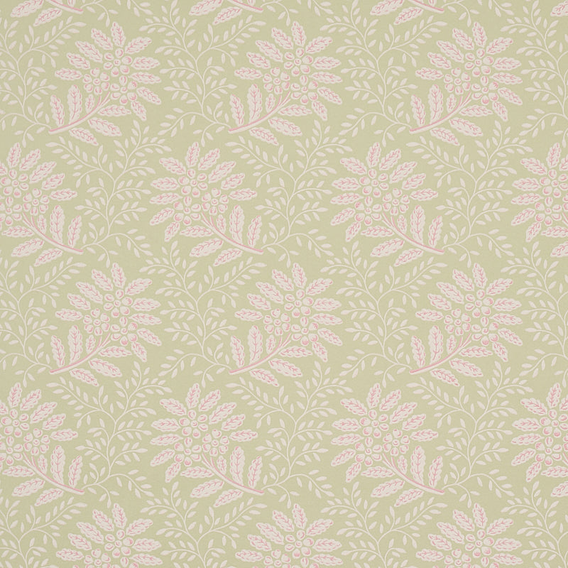 Secret Garden wallpaper in green color - pattern number 5013170 - by Schumacher in the Hobe Erwin collection