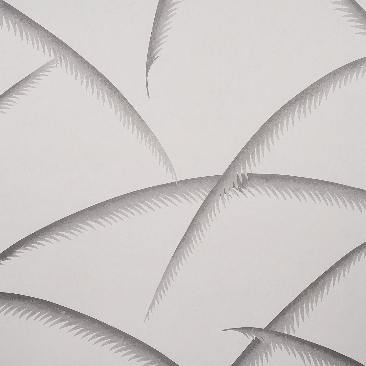 Deco Palms fabric in charcoal color - pattern number 5013301 - by Schumacher in the Panels Collection collection