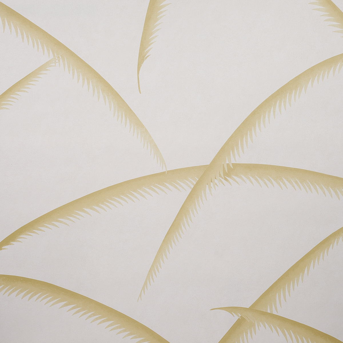 Deco Palms fabric in gold color - pattern number 5013302 - by Schumacher in the Panels Collection collection