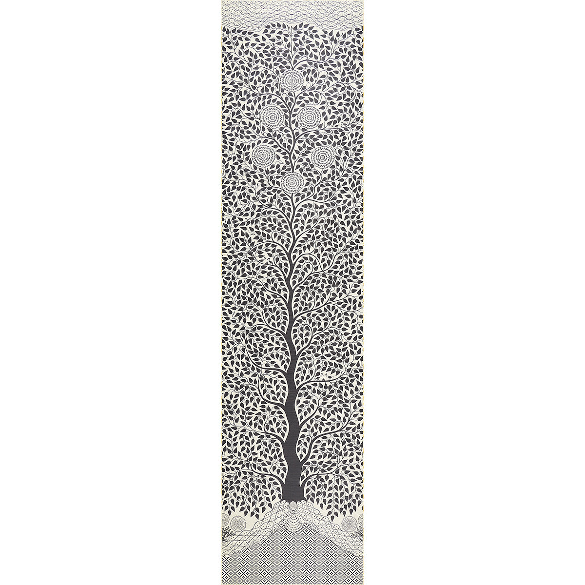 Kayon Sisal Panel wallpaper in black color - pattern number 5013723 - by Schumacher in the Textured Wallcoverings and Printed Grasscloths collection