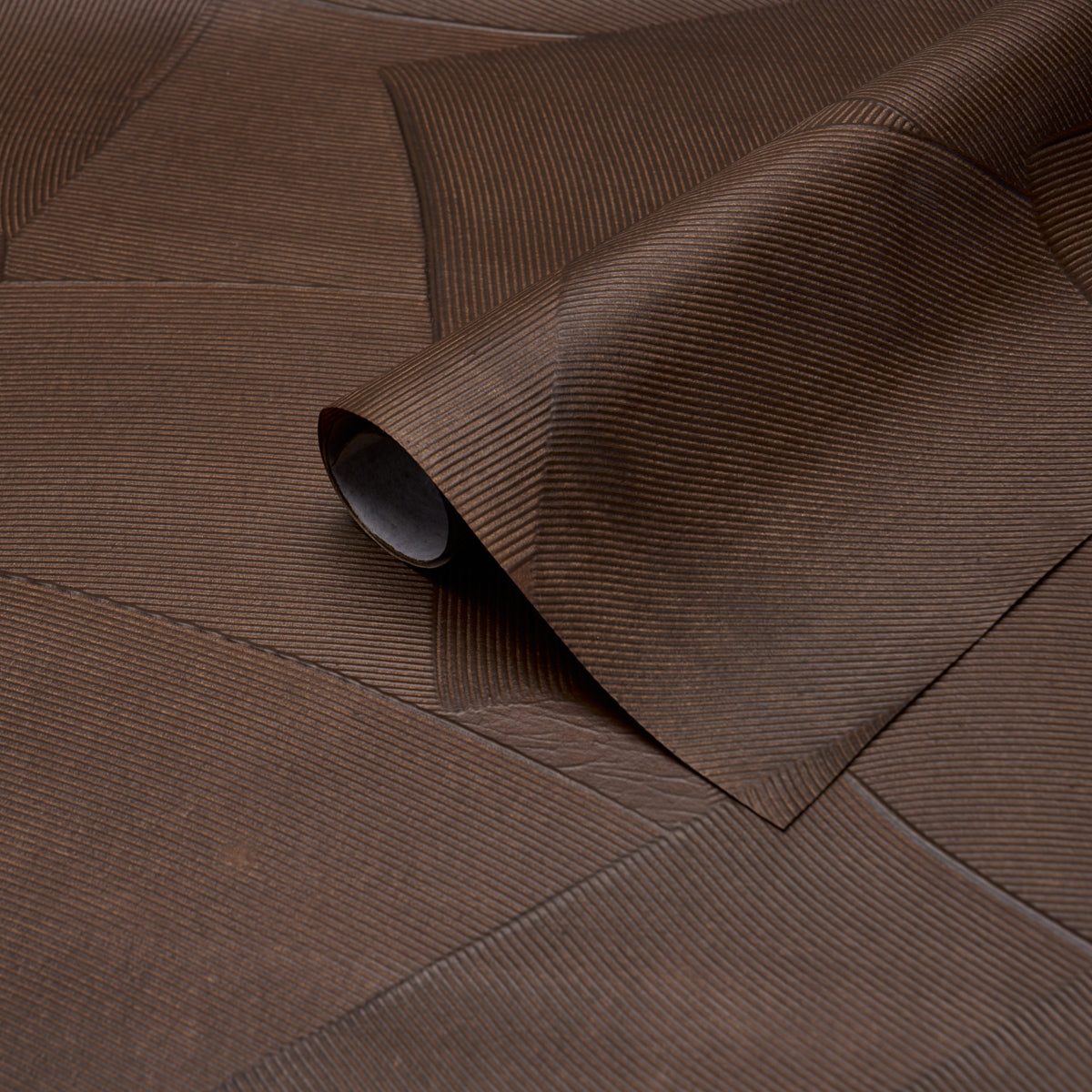 Hand Combed Plaster Wallpaper in brown color - pattern number 5013954 - by Schumacher in the David Kaihoi collection