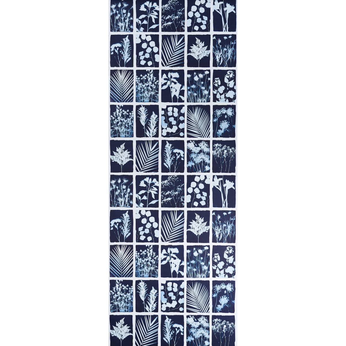 Cyanotype Panel wallpaper in indigo color - pattern number 5013970 - by Schumacher in the Panels Collection collection