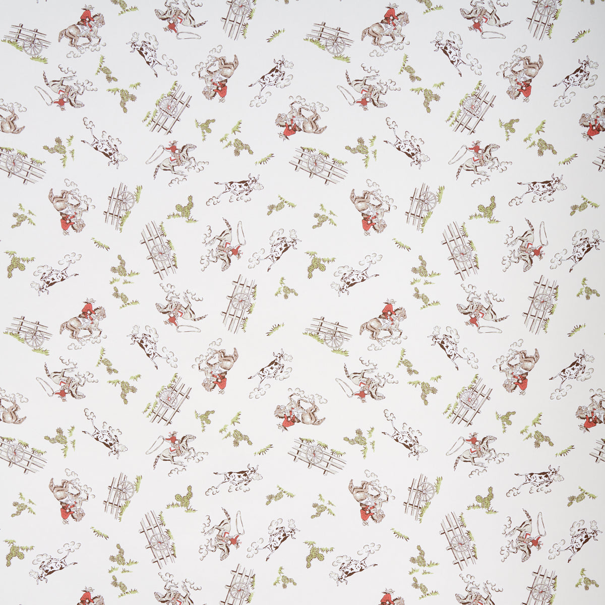 Wild West wallpaper in cream color - pattern number 5014120 - by Schumacher in the Marie Chantal collection