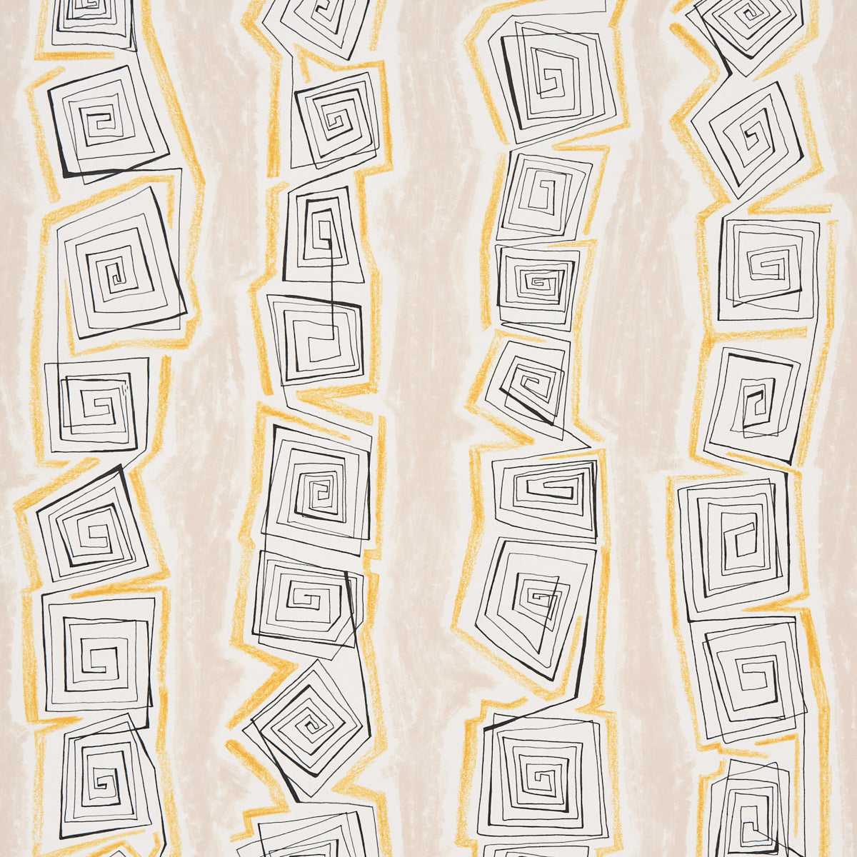 Taboo wallpaper in warm beige color - pattern number 5014210 - by Schumacher in the Backdrop II collection