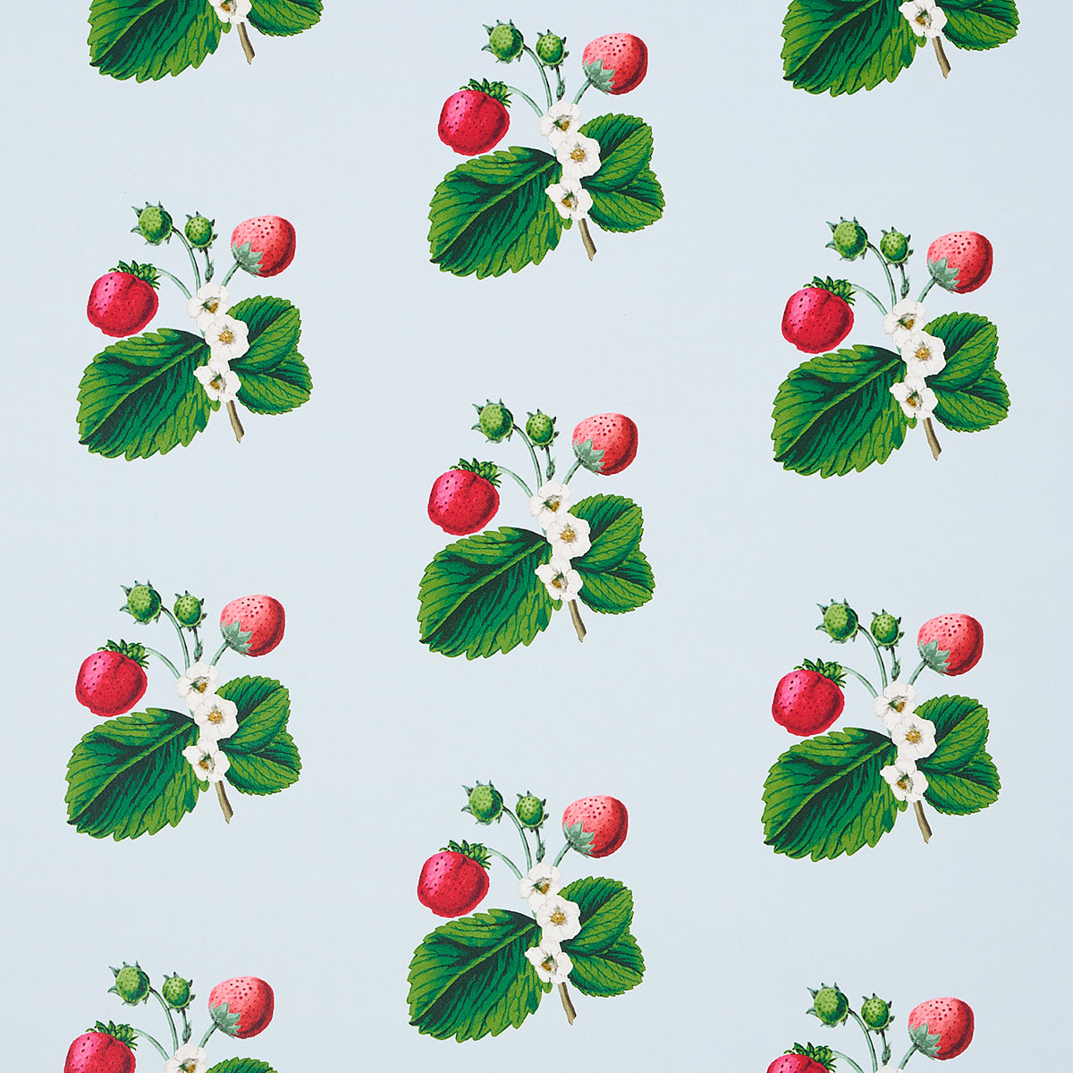 Strawberry Hill wallpaper in blue color - pattern number 5014321 - by Schumacher in the Johnson Hartig for Libertine collection