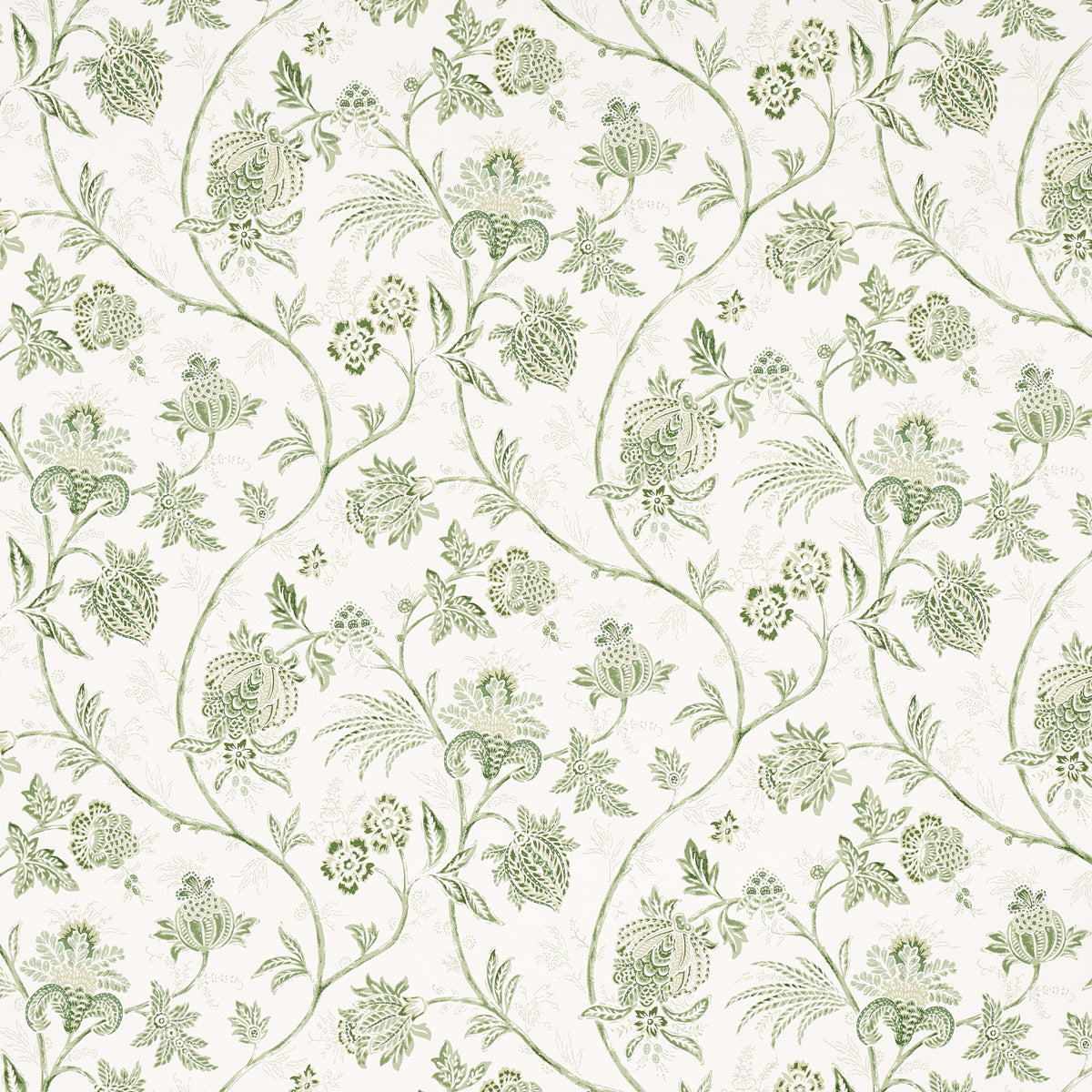 Chinoiserie Vine wallpaper in leaf green color - pattern number 5014351 - by Schumacher in the Mark D Sikes collection