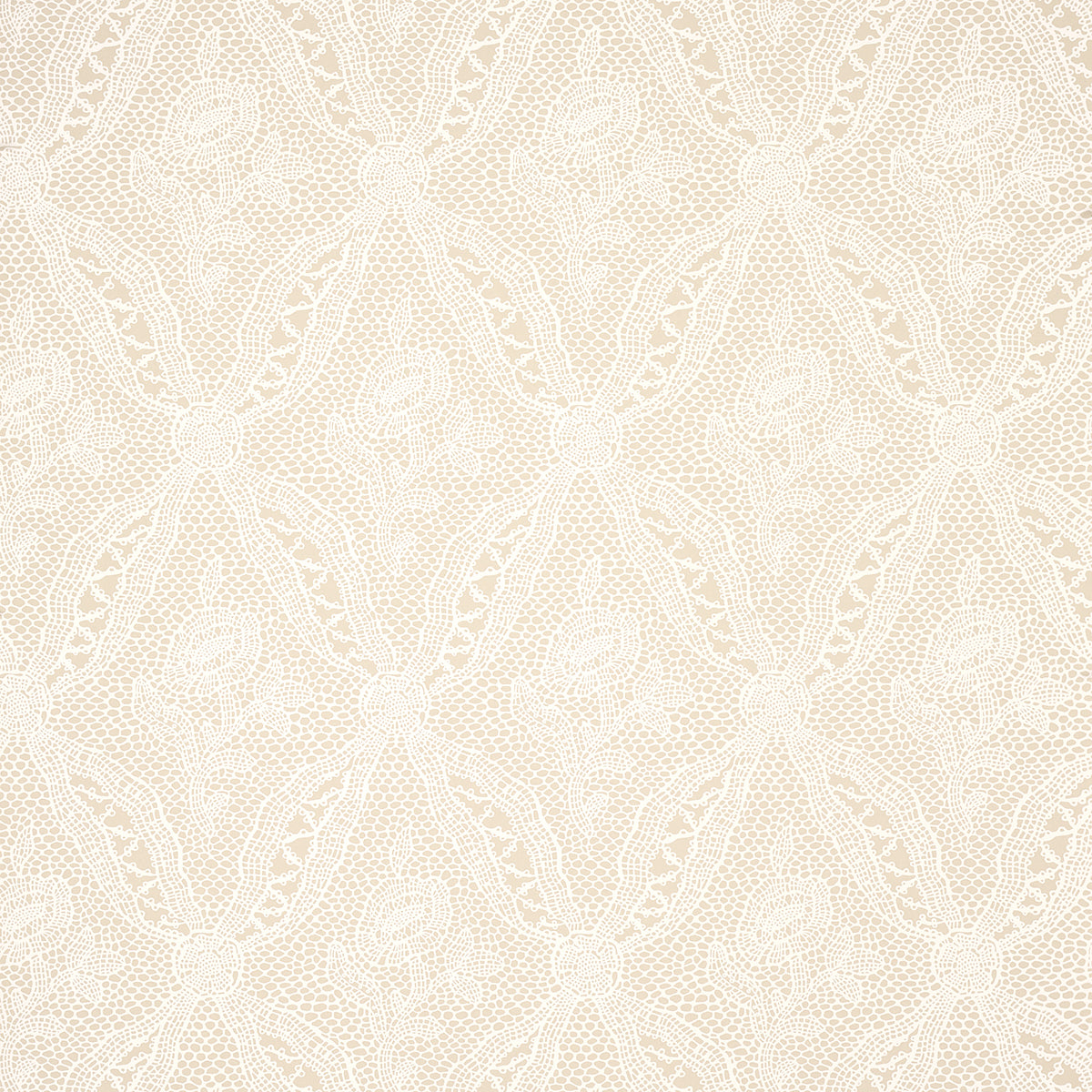 Cosette Lace wallpaper in sand color - pattern number 5014721 - by Schumacher in the New Old Fashioned collection