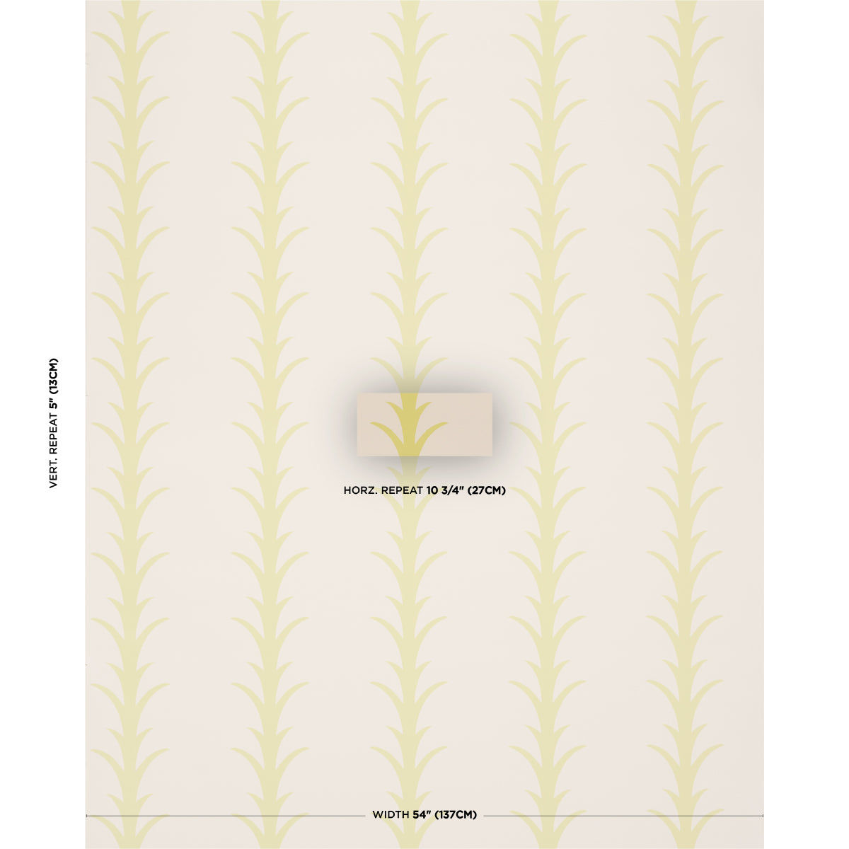 Acanthus Stripe Wallpaper in soleil on sand color - pattern number 5014775 - by Schumacher in the Atelier Paris collection