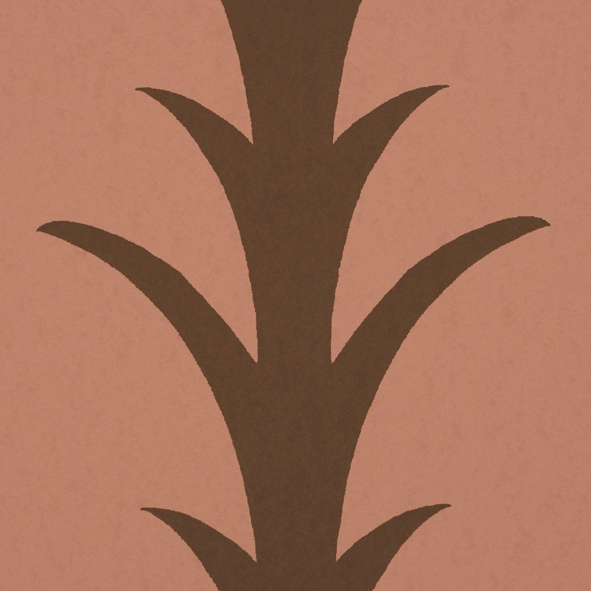 Acanthus Stripe Wallpaper in brown on rosewood color - pattern number 5014778 - by Schumacher in the Atelier Paris collection