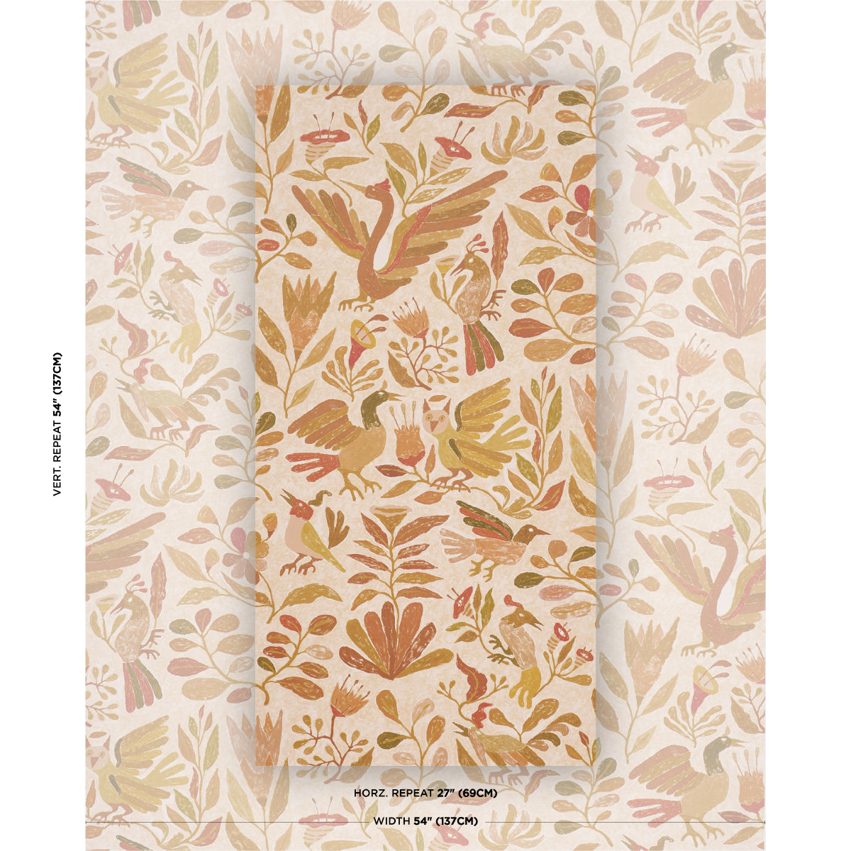 Canopy Wallpaper in spice color - pattern number 5014833 - by Schumacher in the Perennial Favorites collection