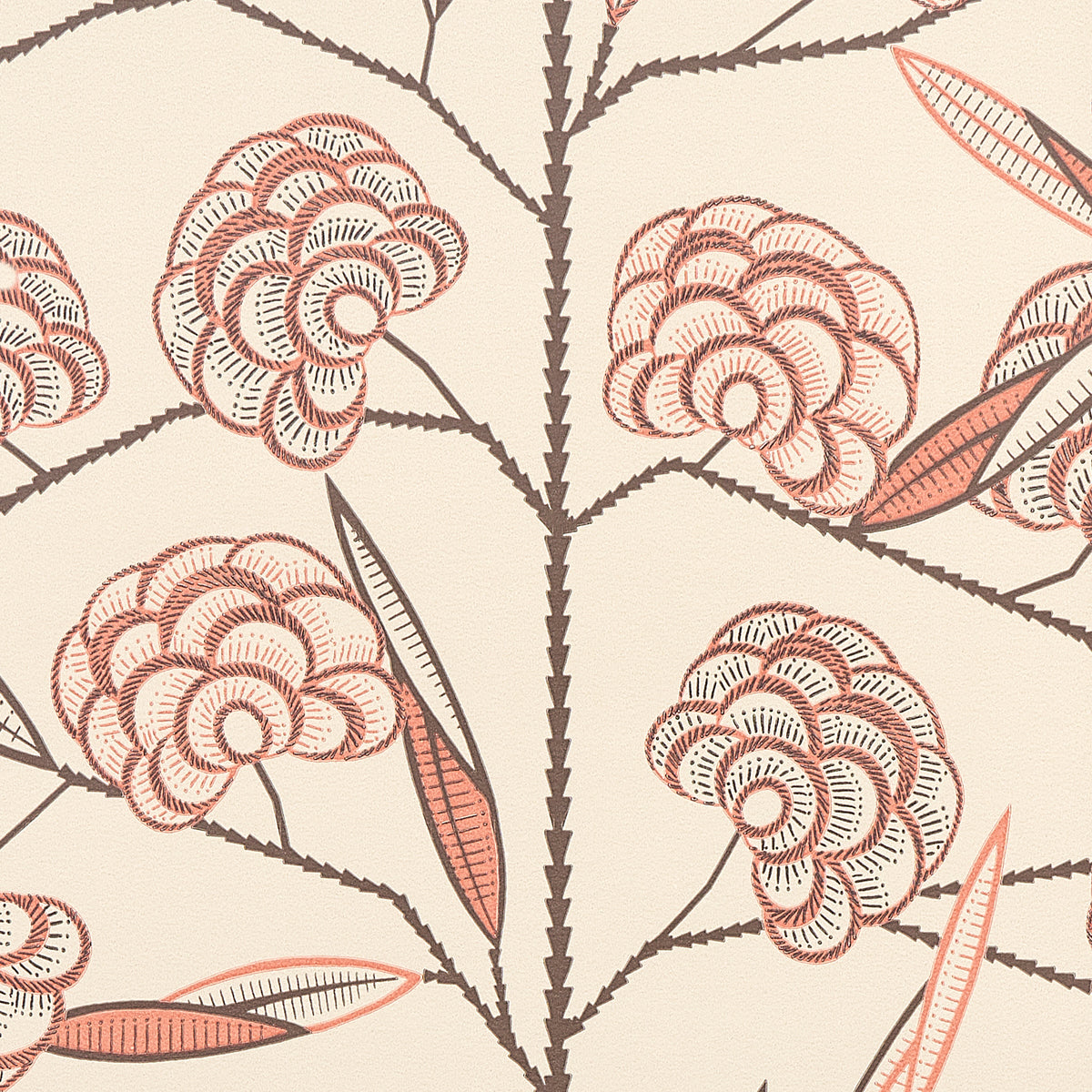 Jacobs Tree wallpaper in old rose color - pattern number 5015030 - by Schumacher in the Neisha Crosland collection