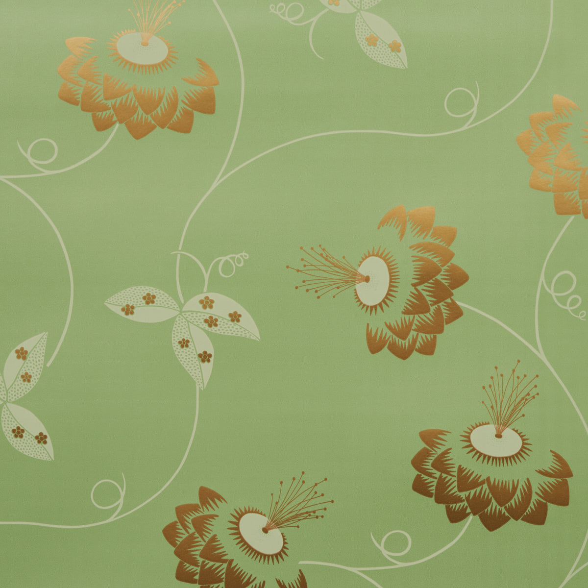 Merlin wallpaper in plough green color - pattern number 5015051 - by Schumacher in the Neisha Crosland collection