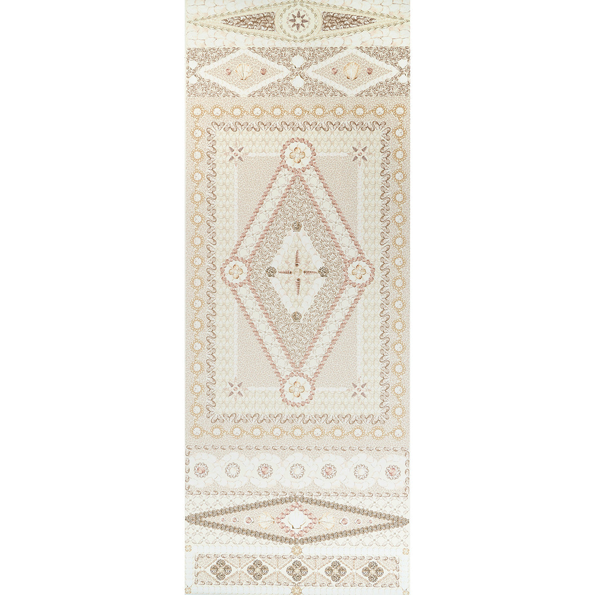 Shell Grotto Panel B wallpaper in sand color - pattern number 5015163 - by Schumacher in the Mary Mcdonald collection