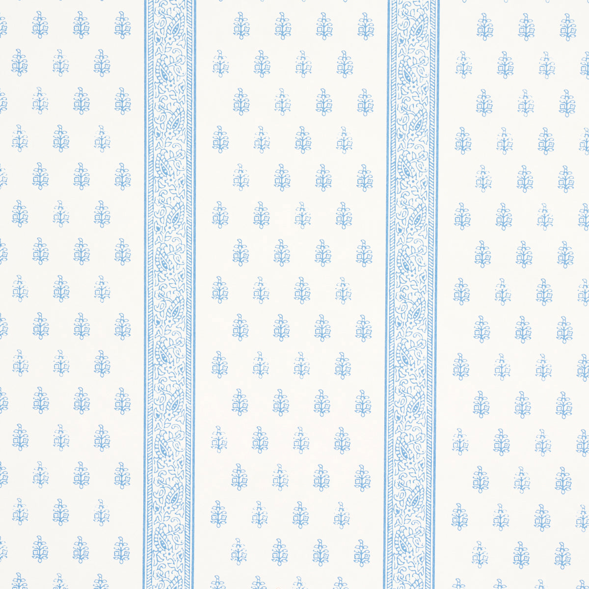 Kerala Paisley II wallpaper in chambray color - pattern number 5015230 - by Schumacher in the Jacaranda collection