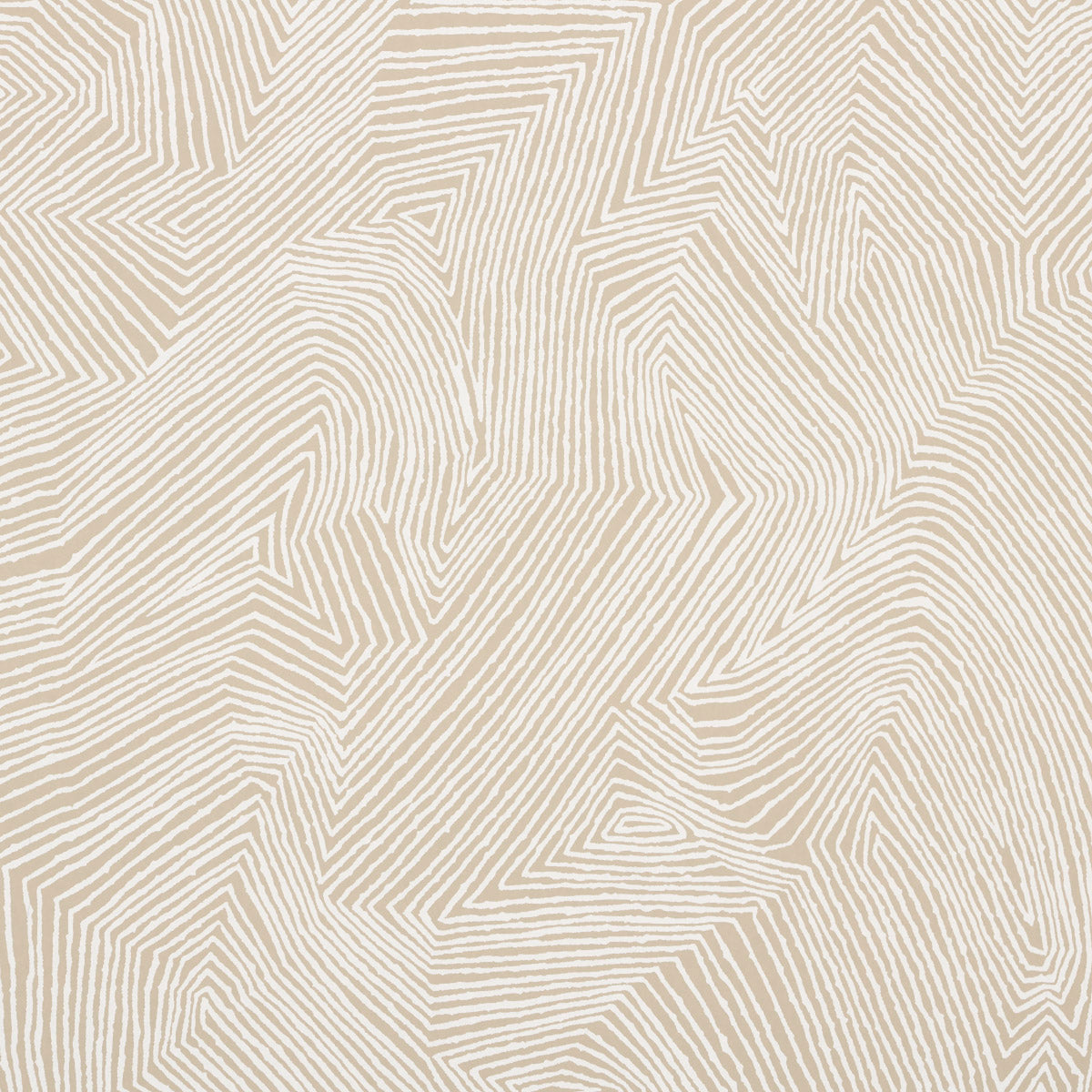 Labyrinth Grand wallpaper in dune color - pattern number 5015430 - by Schumacher in the Earth and Sky collection